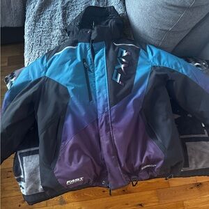 Women's Black and Purple Ski Jacket